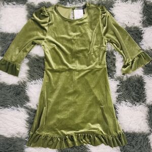 Forever 21 Green Velvet Mini Dress